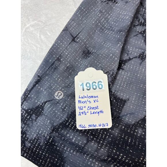 LULULEMON Metal Vent Tech Short Sleeve Tee T-Shirt Gray Black Tie Dye Men's XL - Picture 7 of 7